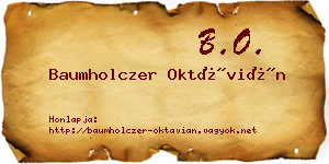 Baumholczer Oktávián névjegykártya